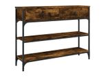 Tavolo Consolle In Rovere Fumé 100X25X75 Cm Materiale A Base Di Legno