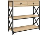 Tavolo Consolle Rovere Sonoma 75X28X75 Cm Materiale A Base Di Legno
