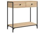 Tavolo Consolle Rovere Sonoma 75X34,5X75 Cm Materiale A Base Di Legno