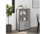 Vidaxl Credenza Grey Sonoma 62X32X103,5 Cm Materiale A Base Di Legno