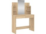 Comodino Con Specchio Rovere Sonoma 96X39X142 Cm