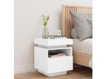 Comodino Con Luci Led Bianco 40X39X48,5 Cm
