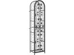 Portabottiglie Per 73 Bottiglie Nero 45X36X200 Cm In Ferro Battuto