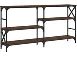 Tavolo Consolle Look Rovere Marrone 150X29X76,5 Cm Materiale A Base Di Legno