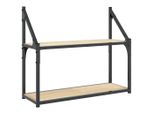 Scaffale A Muro 2 Scomparti Rovere Sonoma 60X21X51 Cm Materiale A Base Di Legno