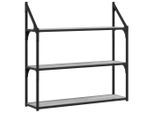 Scaffale A Muro A 3 Scomparti Grigio Sonoma 80X21X78,5 Cm Materiale A Base Di Legno