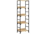 Libreria In Rovere Sonoma 50X33X153 Cm Materiale A Base Di Legno
