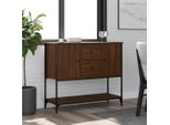Credenza Look Rovere Marrone 100X36X85 Cm Materiale A Base Di Legno