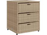 Vidaxl Mobile Da Giardino Beige 55X59X69 Cm Poly Rattan