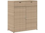 Vidaxl Mobile Da Giardino Beige 105X55X113 Cm Poli Rattan