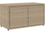 Vidaxl Armadio Da Giardino Beige 110X55X60,5 Cm Poly Rattan