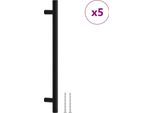 Vidaxl Maniglie Per Mobili 5 Pezzi Nero 192 Mm Acciaio Inox