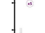 Vidaxl Maniglie Per Mobili 5 Pezzi Nero 224 Mm Acciaio Inox
