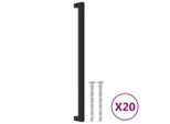 Maniglie Per Mobili 20 Pezzi Nero 320 Mm Acciaio Inox