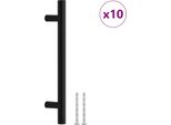 Vidaxl Maniglie Per Mobili 10 Pezzi Nero 128 Mm Acciaio Inox