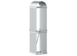 Vidaxl Riparo Per Legna Da Ardere Argento 40X45X170 Cm Acciaio Zincato