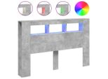 Testiera Led Vidaxl Grigio Cemento 160X18,5X103,5 Cm Materiale A Base Di Legno