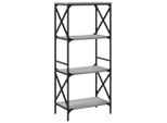 Syfax™ Libreria 4 Ripiani Grigio Sonoma 59X35X132Cm Legno Multistrato