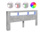 Vidaxl Testata Led Grigio Cemento 220X18,5X103,5 Cm Materiale A Base Di Legno