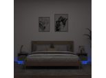 Comodini Con Luci Led 2 Pz. Nero 40X39X37 Cm