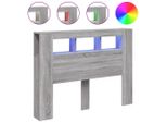 Vidaxl Testata Led Grigio Sonoma 140X18,5X103,5 Cm Materiale A Base Di Legno