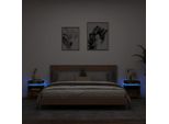 Comodini Con Luci Led 2 Pz. Rovere Fumé 40X39X48,5 Cm