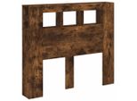 Testiera Vidaxl Led Rovere Fumé 120X18,5X103,5 Cm Materiale A Base Di Legno