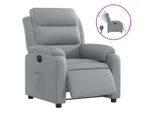Vidaxl Poltrona Relax Elettrica In Tessuto Grigio Chiaro