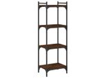 Libreria 4 Ripiani Effetto Rovere Marrone 40X30X120Cm Materiale A Base Di Legno
