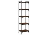 Libreria 5 Ripiani Effetto Rovere Marrone 40X30X154Cm Materiale A Base Di Legno