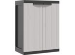 Vidaxl Mobile Da Giardino Grigio E Nero 65X37X85 Cm Pp
