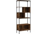Libreria 5 Ripiani Rovere Fumé 76X33X188,5 Cm Materiale In Legno