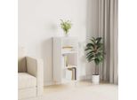 Vidaxl Credenza Bianca Lucida 34,5X32,5X90 Cm Materiale A Base Di Legno