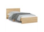 Vidaxl Struttura Letto Senza Materasso Con Testiera Rovere Sonoma 100X200 Cm