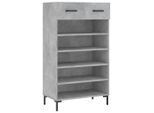 Vidaxl Scarpiera Grigio Cemento 60X35X105 Cm Materiale A Base Di Legno