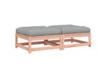 Sgabello Da Giardino Con Cuscino 2 Pz. Legno Massiccio Di Abete Douglas