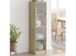 Credenza Con Ante In Vetro Rovere Sonoma 35X37X142 Cm