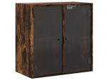 Armadio A Muro Con Ante In Vetro Rovere Fumé 68X37X68,5 Cm