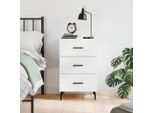 Comodino Bianco 40X40X66 Cm In Materiale Ligneo