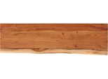 Mensola A Muro 70X20X2,5 Cm Rettangolare In Legno Massiccio Di Acacia Bordo Albero