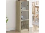 Credenza Con Ante In Vetro Rovere Sonoma 35X37X109 Cm