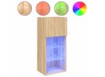 Mobile Tv Con Luci Led Rovere Sonoma 40,5X30X90 Cm