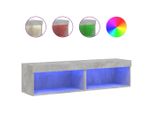 Vidaxl Mobili Tv Con Luci Led 2 Pz. Grigio Cemento 60X30X30 Cm