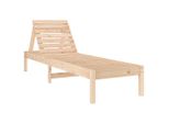 Lettino Prendisole 199,5X60X74 Cm In Legno Di Pino Massiccio