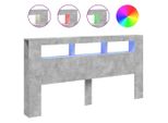 Vidaxl Testata Led Grigio Cemento 200X18,5X103,5 Cm Materiale A Base Di Legno
