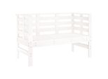 Panchina Da Giardino Bianca 111,5X53X71 Cm In Legno Di Pino Massiccio