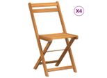 Vidaxl Sedie Da Bistrot 4 Pz. Pieghevoli In Legno Massiccio Di Acacia