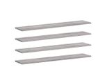 Mensole A Muro 4 Pz. Grigio Sonoma 100X20X1,5 Cm Materiale A Base Di Legno