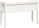 Vidaxl Fioriera Con Gambe Bianca 110X31X70 Cm In Legno Di Pino Massiccio