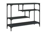 Tavolo Consolle Nero 100X30X75 Cm Materiale A Base Di Legno
